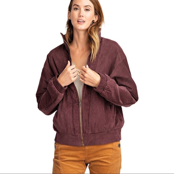 ❌SOLD❌ WHISKEY KISS Quilted Soft Corduroy Jacket - Picture 2 of 3